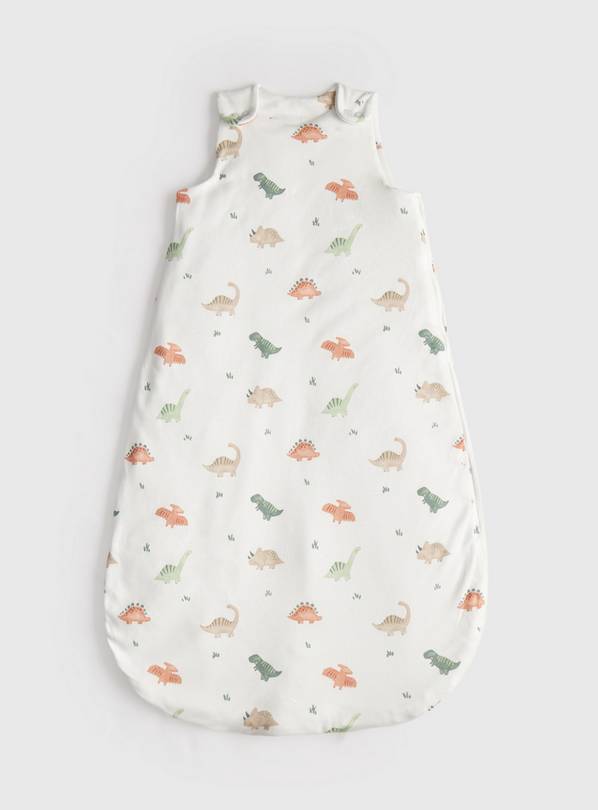 White Dinosaur Print 2.5 Tog Sleeping Bag 18-24 months